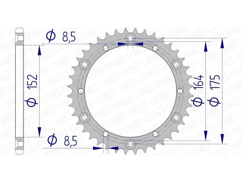 Afam Rear Sprocket Alu Standard - 520