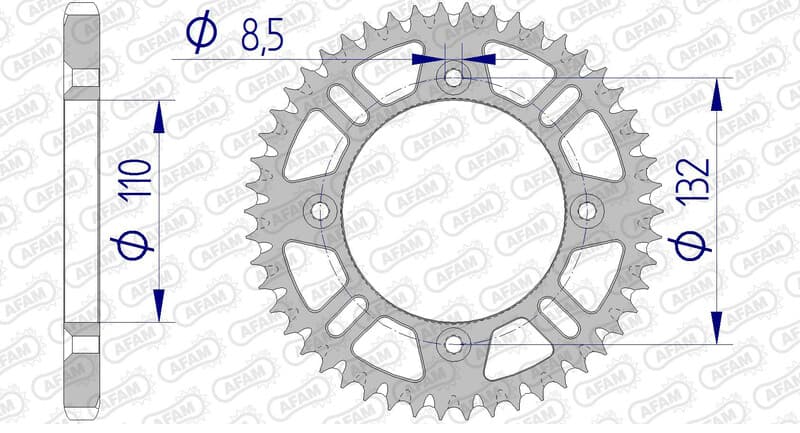 Afam Rear Sprocket Alu Self Cleaning - 428
