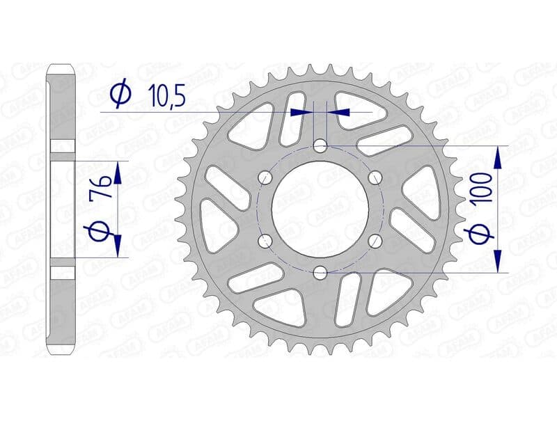 Afam Rear Sprocket Alu Standard - 530