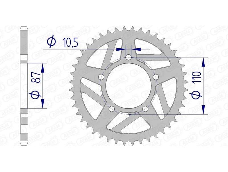 Afam Rear Sprocket Alu Standard - 520