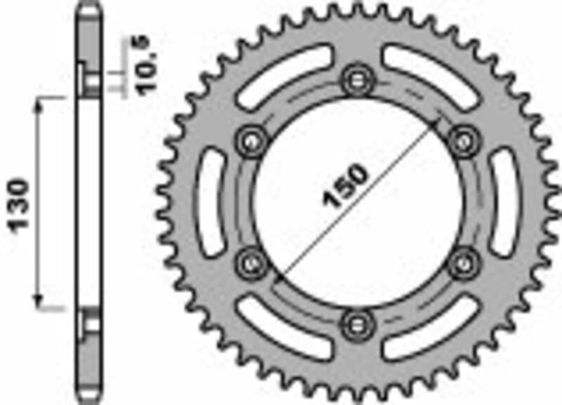 Pbr Achtertandwiel Staal Standaard - 520
