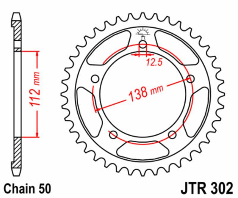 Jt Sprockets Rear Sprocket Steel Standard - 530