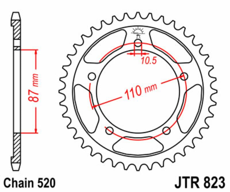 Jt Sprockets Steel Standard Rear Sprocket - 520