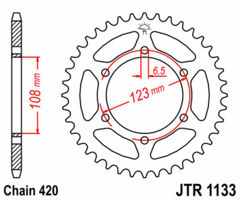 Jt Sprockets Rear Sprocket Steel Standard - 420