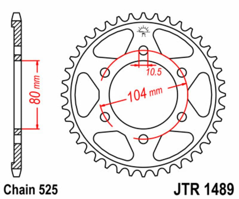 Jt Sprockets Rear Sprocket Steel Standard - 525