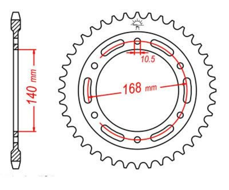 Jt Sprockets Rear Sprocket Steel Standard - 525