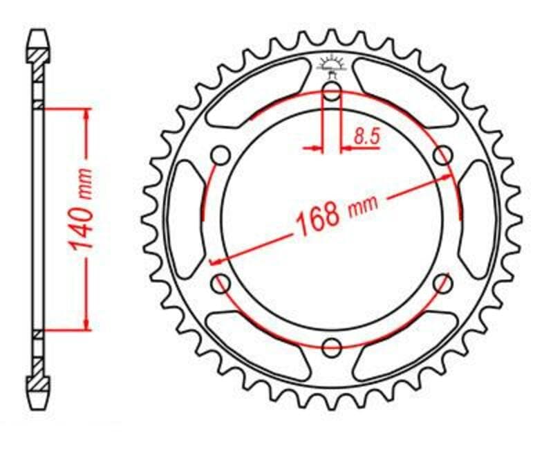 Jt Sprockets Rear Sprocket Steel Standard - 525