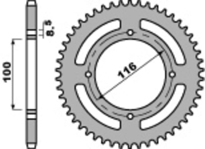 Pbr Rear Sprocket Steel Standard - 420