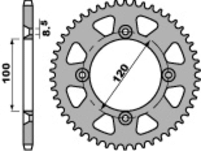 Pbr Rear Sprocket Steel Standard - 428