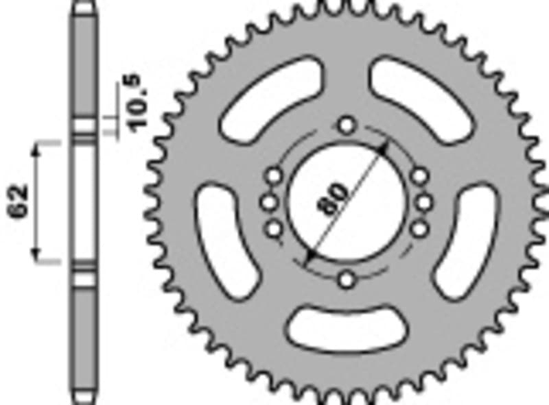 Pbr Rear Sprocket Steel Standard - 428