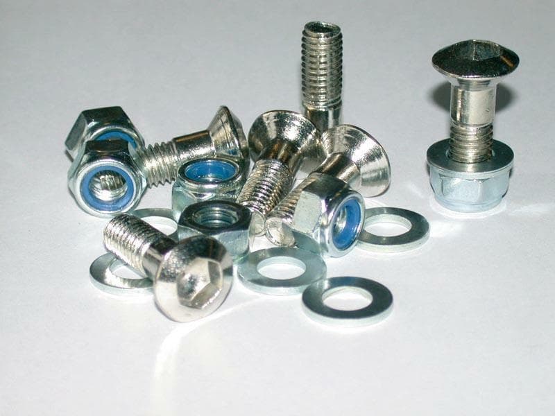 Bihr Sproket Bolts + Nuts + Washers Kit Countersunk Head M8x1,00x30mm Silver