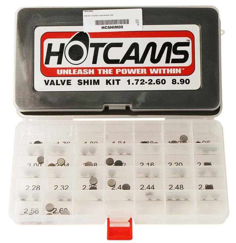 Hot Cams Valve Shims Box ø8,90x1,72 To 2,6mm - (Each Size X3)