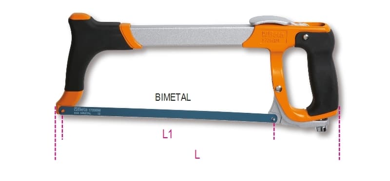 Beta Hacksaw Frame met Quick Release Blade Attachment System