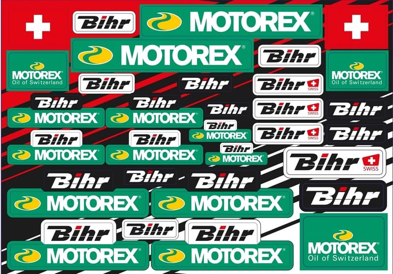 Blackbird Motorex & Bihr Sticker Sheet