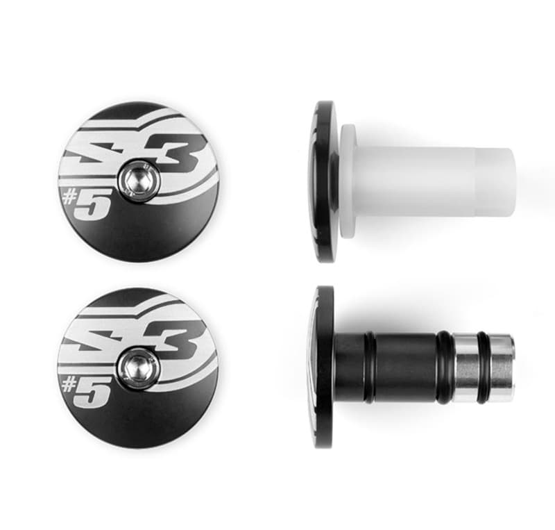 S3 End 5 Bar Ends ø12mm Schwarz