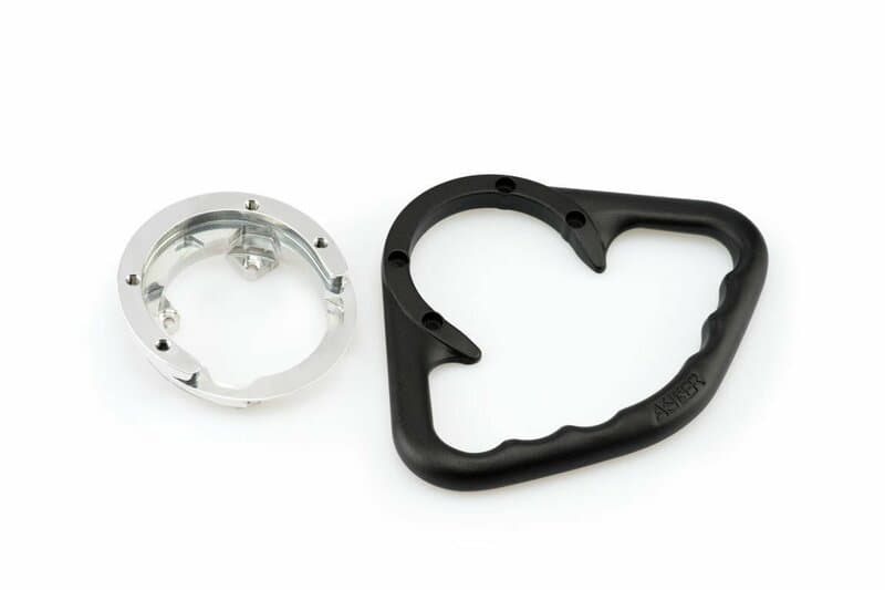 A-Sider Zwart Edition Tank Handle Grip 4 Screws Zwart Kawasaki