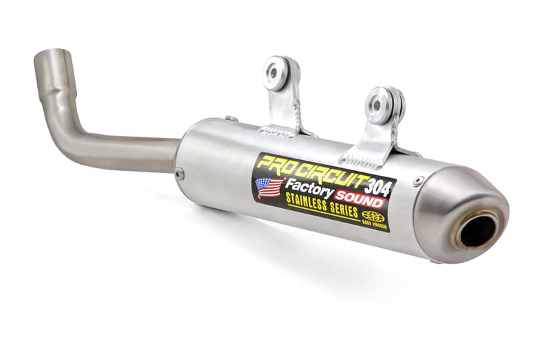 Pro Circuit 304 Demper Brushed Aluminium/Roestvrij staal Eindkap Kawasaki Kx250