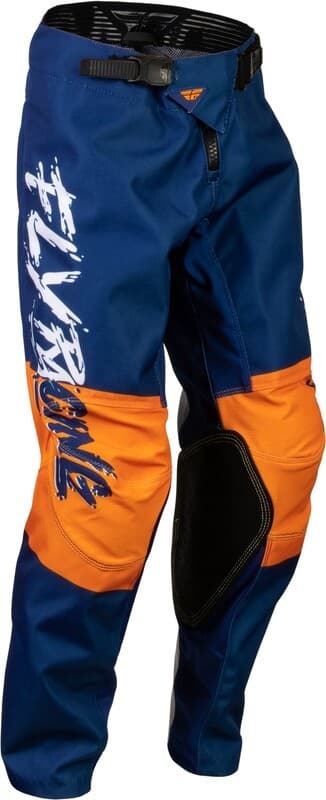 Fly Racing Jeugd Kinetic Khaos Broek Wit/Marineblauw/Oranje