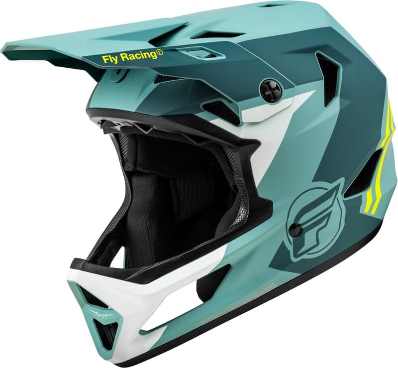 Fly Racing Rayce Bicycle Helm - Matte Blauw Stone/Hi-Vis
