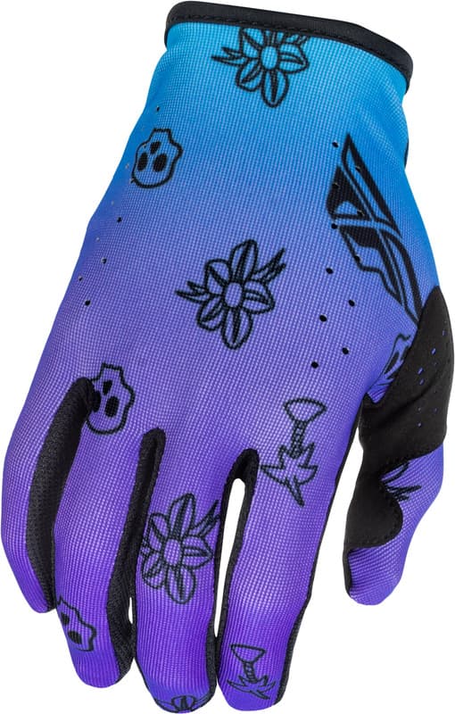 Fly Racing Lite Outline Special Edition Handschoenen - Paars/Blauw/Zwart