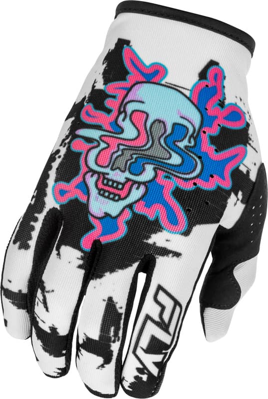 Fly Racing Lite Warp Special Edition Handschoenen - Wit/Blauw/Roze