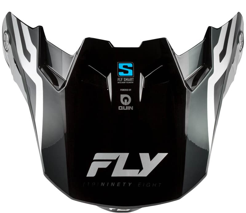 Fly Racing Formula S Carbon Byte Peak - Schwarz Carbon/Grau/Silber