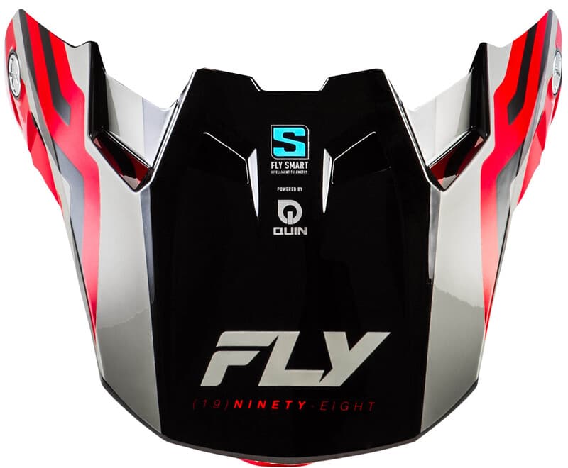 Fly Racing Formula S Carbon Byte Peak - Rot Carbon/Rot/Grau