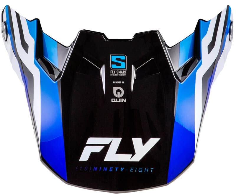 Fly Racing Formula S Carbon Byte Peak - Blau Carbon/Blau/Blanc