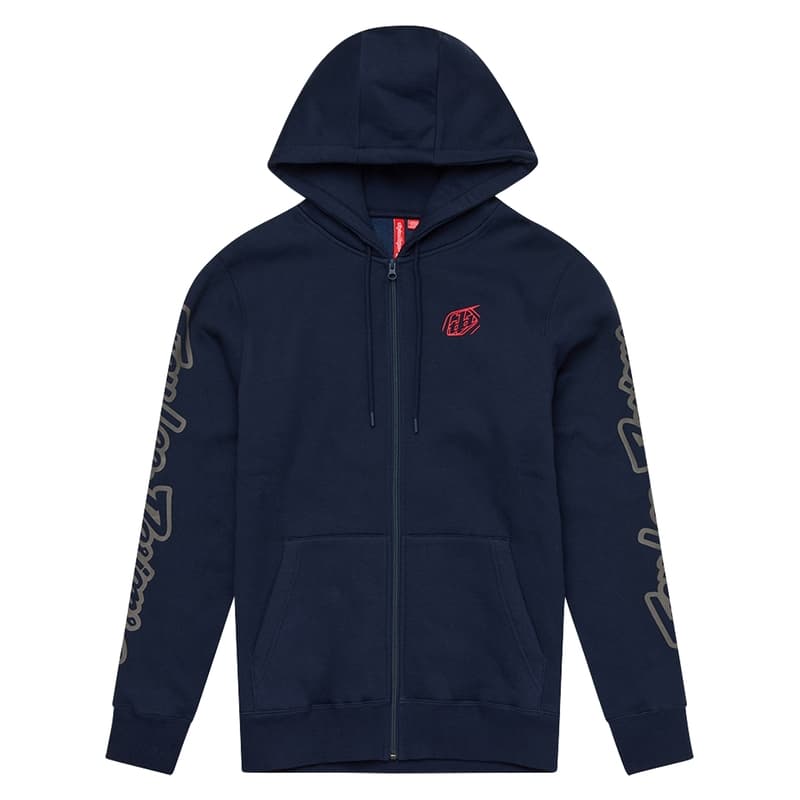 Troy Lee Designs Zip Up Branded Hoodie - Marineblauw