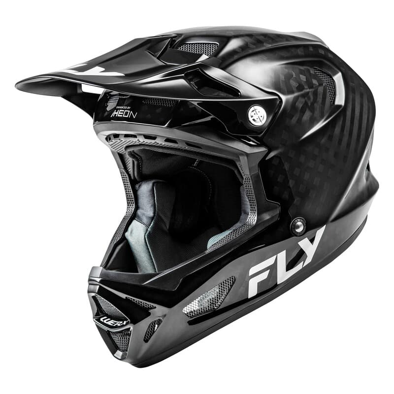 Fly Racing Werx-R Carbon Solid Bicycle Helm - Zwart Carbone