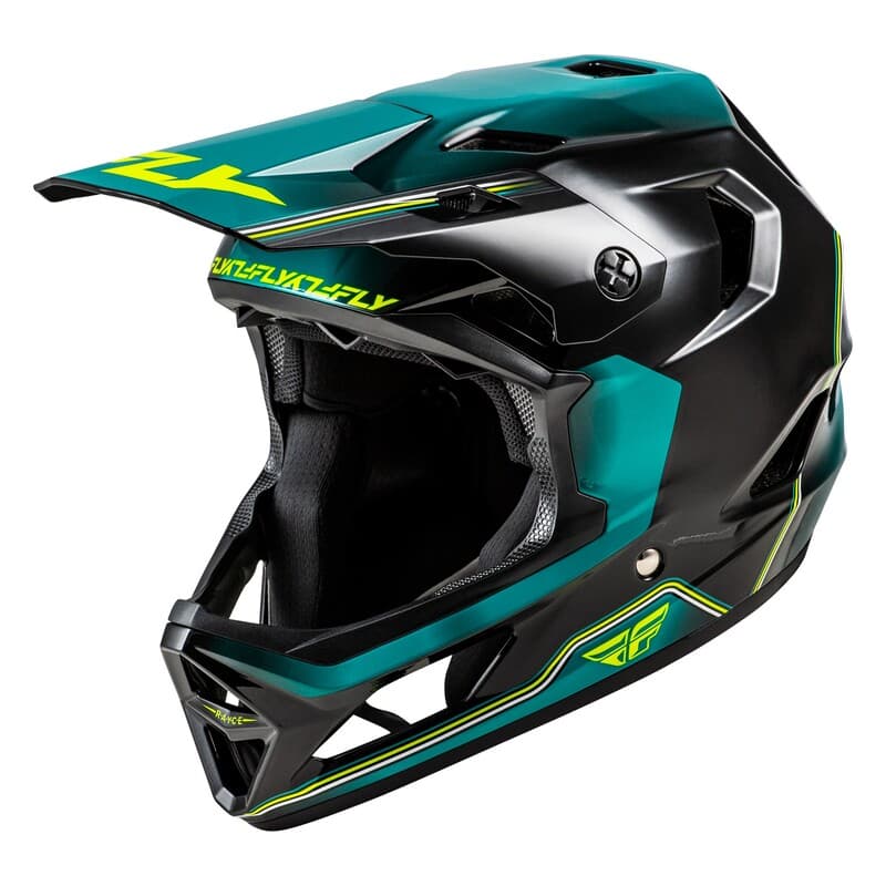 Fly Racing Rayce Repeat Bicycle Helm - Zwart/Petrol/Hi-Vis