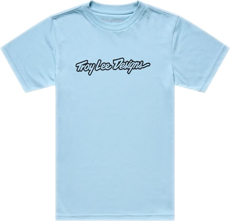 Troy Lee Designs Signature Jeugd T-Shirt - Dawn Blauw