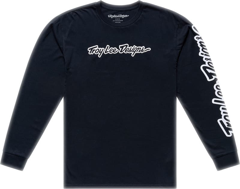 Troy Lee Designs Long Sleeve Signature T-Shirt - Zwart