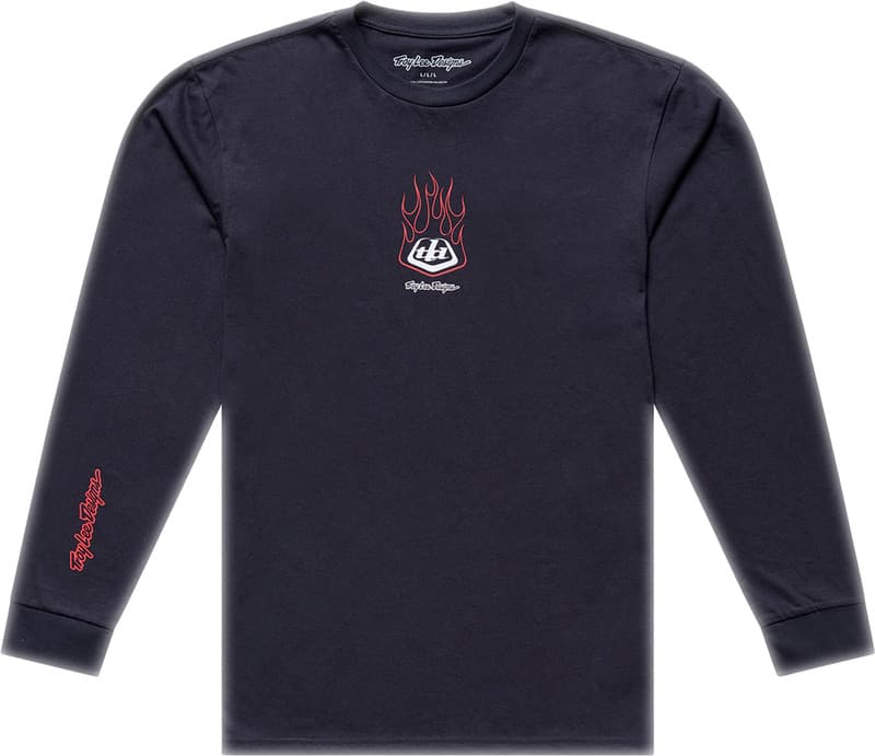 Troy Lee Designs Long Sleeve Flame2 T-Shirt - Carbon