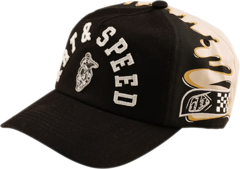 Troy Lee Designs Curved Snapback Finish Line Hat - Zwart/Pumice