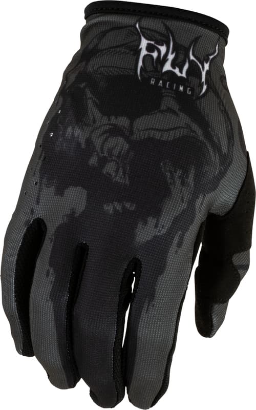 Fly Racing Jeugd Lite Dark Series Handschoenen - Grijs/Zwart