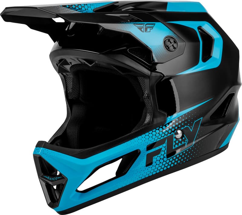 Fly Racing Rayce Sonar Bicycle Jeugd Helm - Zwart/Electric Blauw