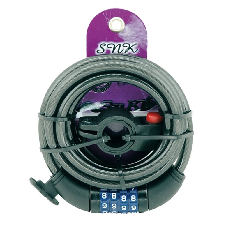 V Bike Bike Padlock Spiral Encoded (Keyless) - 150cm