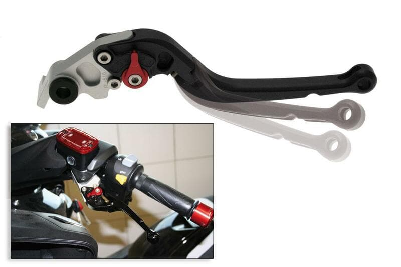 Bihr Left Foldable Lever Anodized Aluminium Schwarz