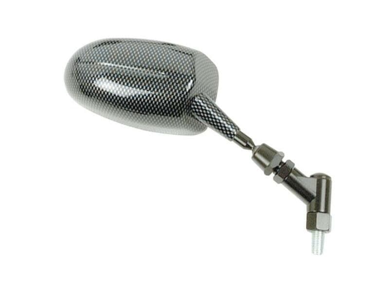 V Parts F1 Oval Right Adjustable Mirror Universeel M10/125 - Carbon (1pc)