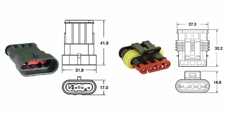 Bihr 4 Plugs End Set Generic Connectors - 5 Sets