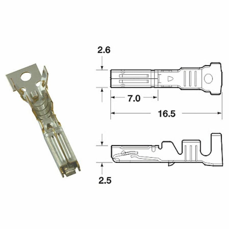 Bihr Generic Female Connector ø0,85mm²/1,25mm²
