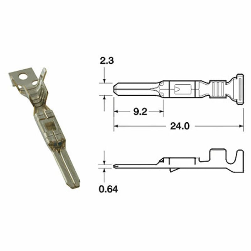 Bihr Male Connector 090 Frkw ø0,5mm²/0,85mm²