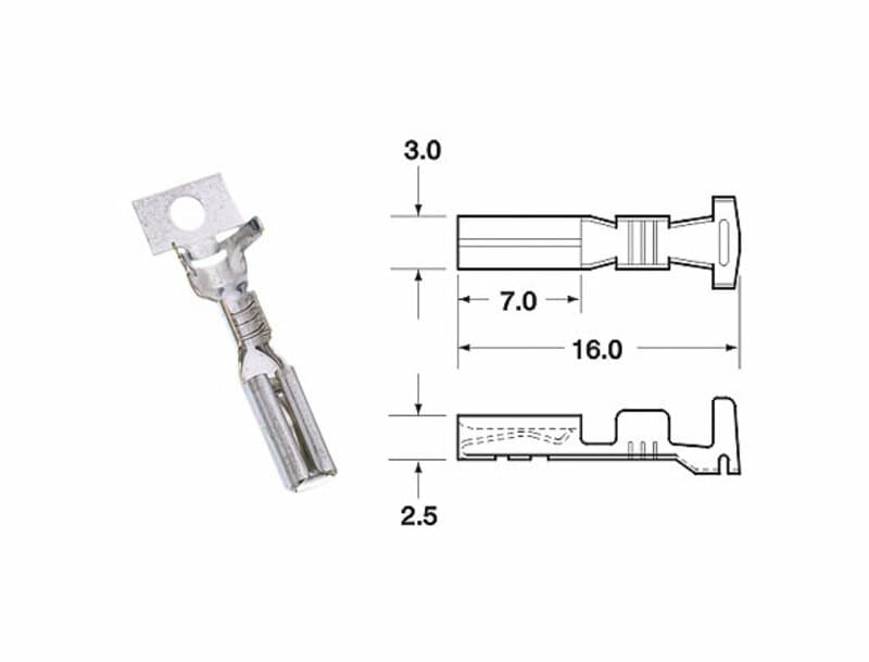 Bihr Femelle Connector 090 Smto Series ø0,85mm²/1,25mm² - 50pcs