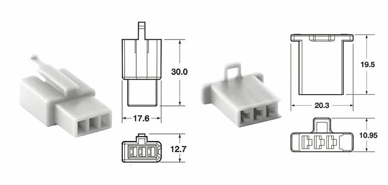 Bihr 3 Plugs End Set Connectors 110 Ml Oe Type ø0,5mm²/0,85mm² - 5 Sets