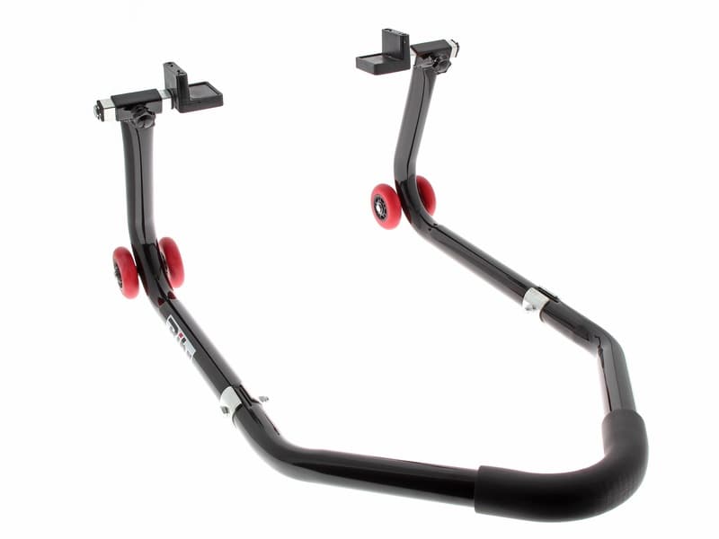 Bihr Universal Dismountable Rear Stand Lift Black With ''L'' Rubber Adapters