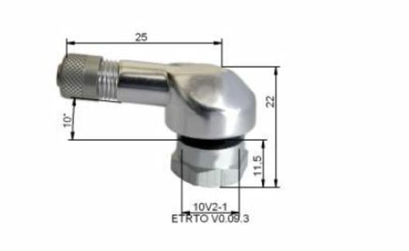 Bihr ø11,5mm Aluminium Tire Valve - X10