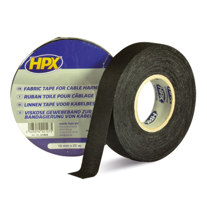 Hpx Canvas Duct Tape Zwart 19mm X 25m