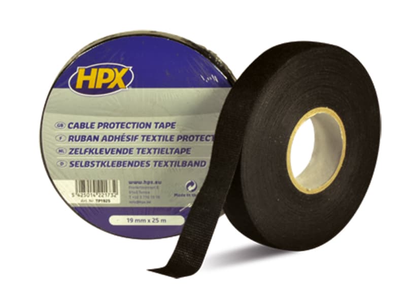 Hpx Cotton Duct Tape Zwart 19mm X 25m