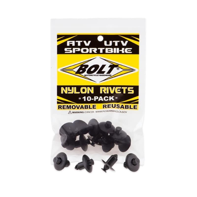 Bolt M8 Xl Nylon Rivet 10 Pieces